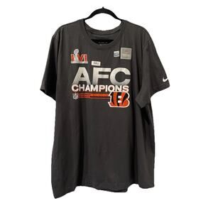 "CINN. BENGALS" Lic. NWT Gray "SUPER BOWL LVI T-Shirt" Sizes XXL $40